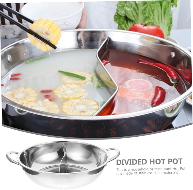 Shabu Shabu Split Hot Pot Electric 304 Stainless Steel Double Flavor Hot Pot Cooker