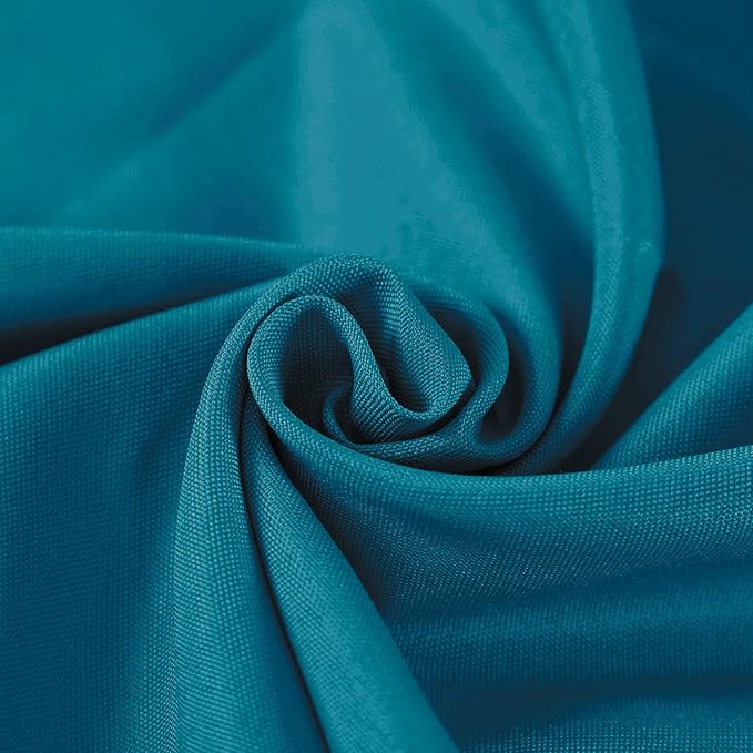 Fokitut 2 Pack Waterproof Rectangle Tablecloth, 60x120 Inch,Stain Resistant and Wrinkle Polyester Table Cloth, Fabric Table Cover for Kitchen Dining, Wedding, Party, Holiday Dinner-Caribbean Blue