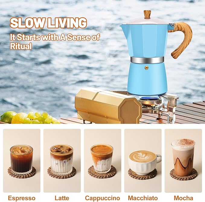 DITOSH 12 Cup Aluminum Espresso Stovetop Moka Pot Express Coffee Maker Percolator Italian Classic Mocha Coffee Machine for Italian and Cuban Cafe Brewing for Home & Camping 600ml 20oz