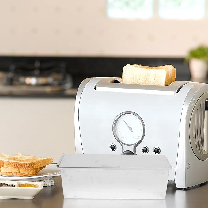 BAZEITFLOW Toast Baking Mold with Lid Non-stick Loaf Pan Bread Pan for 1200g Toast Baking Covered Cake Mold and Kitchen Use