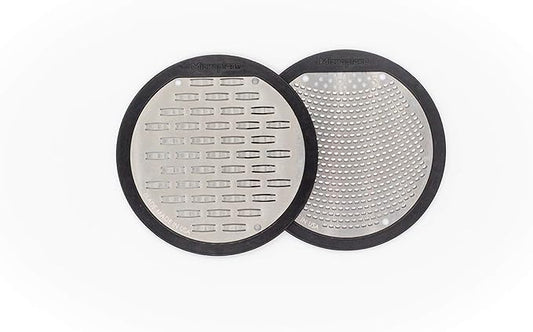 Microplane 2-Piece Ultimate Mason Jar Lid Grater Set, Fine & Ribbon Stainless Steel Blades, Fits Wide Mouth Canning Jars, Shaker Holes, Zester & Cheese/Spice Grater, Handheld Stainless Steel Rasp