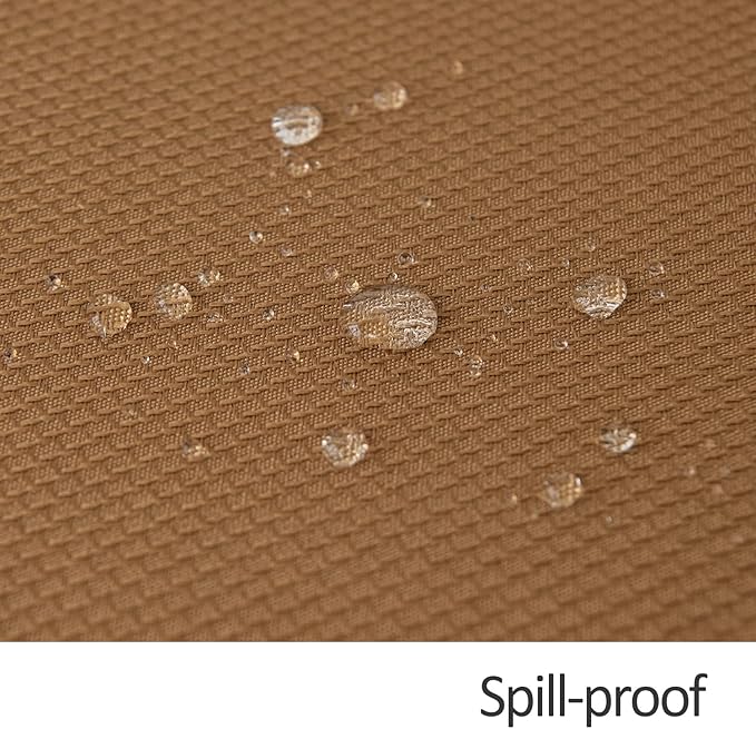 maxmill Fall Tablecloth Waterproof Spillproof Wrinkle Resistant Soft Textured Table Cloth for Harvest Thanksgiving Dinner and Party Indoor and Outdoor Use, Square 60 x 60 Inch, Amber Bronze