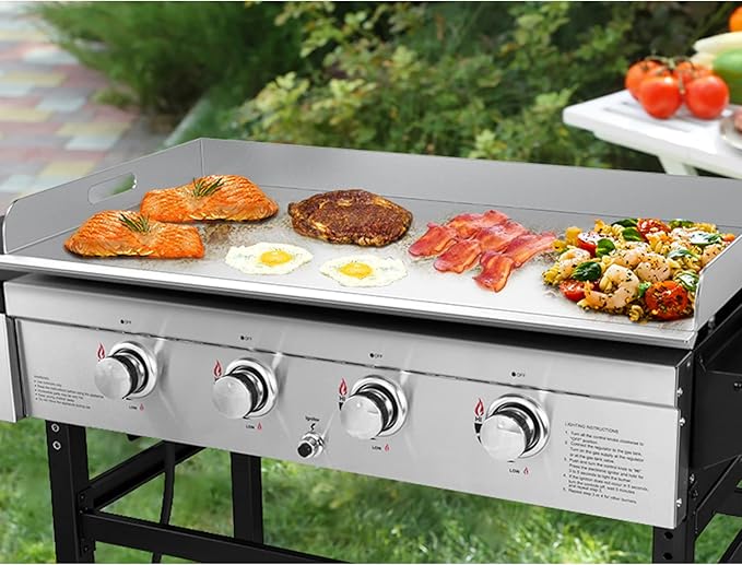 Stanbroil Flat Top Griddle for Royal Gourmet GB4001 GB4001B 4-Burner Gas Grill Griddle, 36-inch Stainless Steel Griddle Replacement Top with Handles and Front Grease Management System