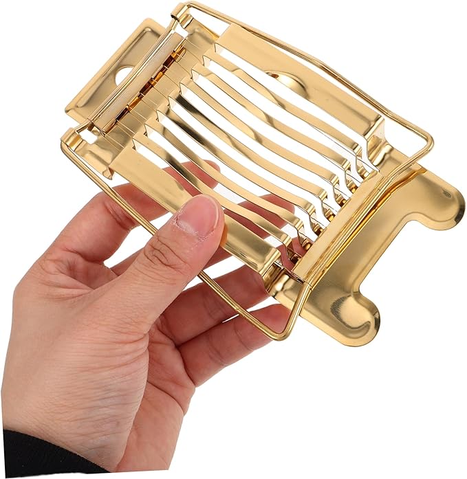 Heavy Duty Stainless Steel Egg Slicer and Multi-functional Fruit Dicer Tool for Even Slicing of Hard Boiled Eggs Mushrooms Cheese and Strawberries Compact Kitchen Essential
