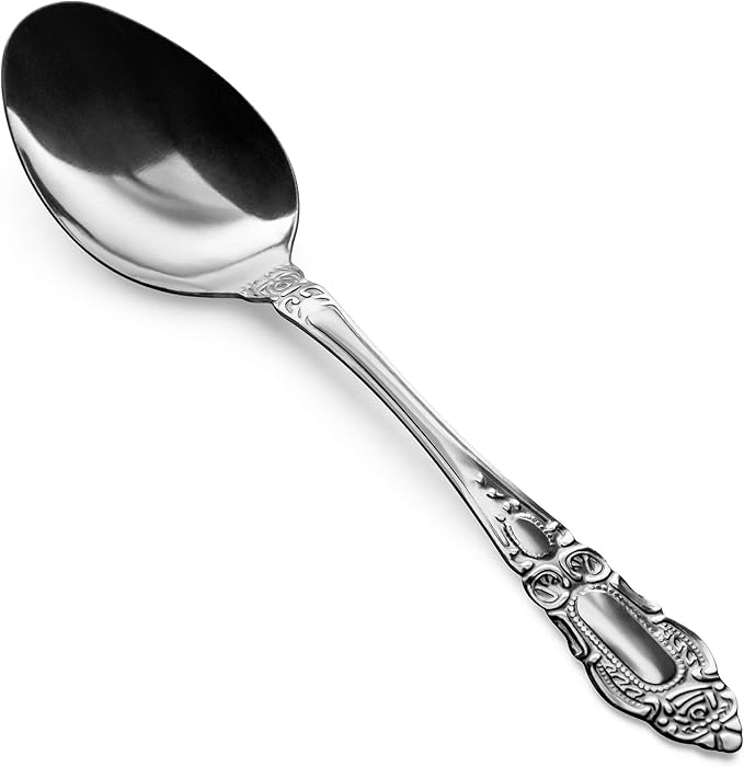 DecorRack 12 pieces Dinner Spoons, Food Grade Stainless Steel Spoons, 7.5 inches, Flatware for Home, Restaurant, Dishwasher Safe. (12 Pack)