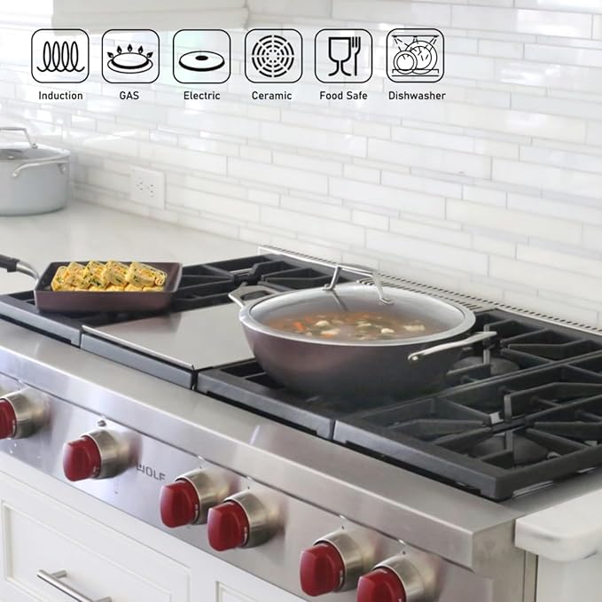 TECHEF - Art Pan Collection, 5 Qt / 12-in Nonstick All Purpose Chef Pan with Cover, Made in Korea (5-quart Chef Pan)