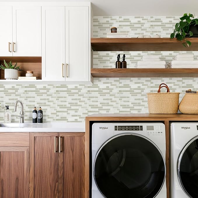 STICKGOO Peel and Stick Backsplash - 10 Sheets of 12”×12” - 3D Self Adhesive Peel and Stick Tile Backsplash for Kitchen & Bathroom