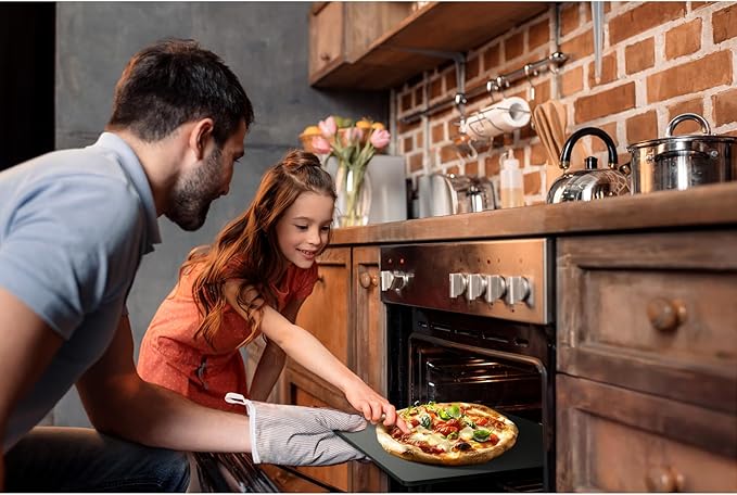 Onlyfire Pizza Steel Sheet for Oven BBQ and Grill - 16 x 14 inch Non-Stick Metal Baking Sheet with High Performance Conductive Grilling Surface for Pizza Bread