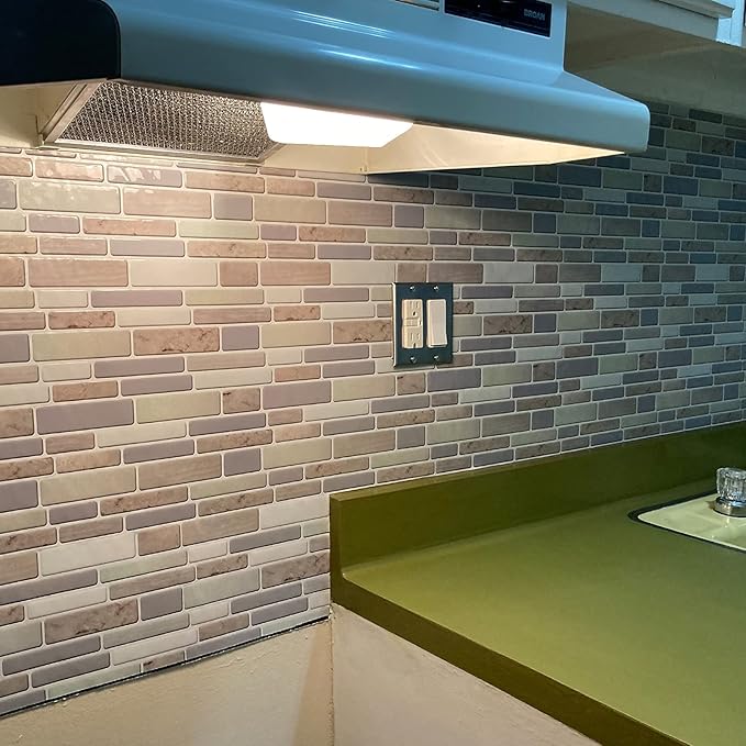 Art3d 10-Sheet Peel and Stick Backsplash for Kitchen in Jade, Stick on Tile for Bathroom, 11.8“ x 11.8"