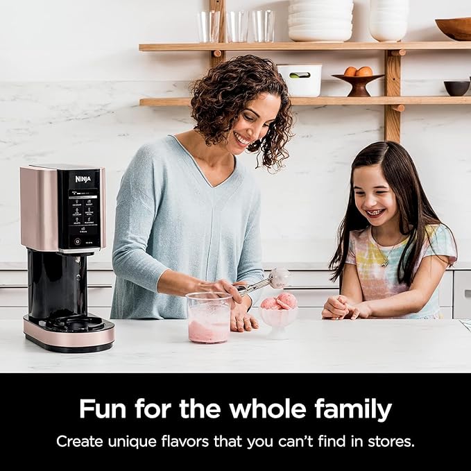 Ninja NC301 CREAMi, Ice Cream, Gelato, Milkshake, Sorbet, and Smoothie Bowl Maker, 7 One-Touch Programs, Pink (Renewed)