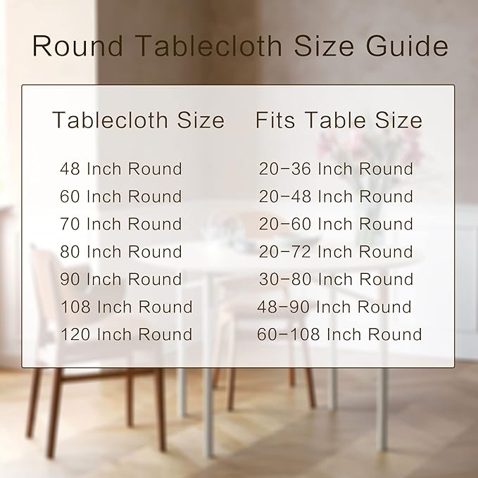 sancua Round Tablecloth - 80 Inch - Water Resistant Spill Proof Washable Polyester Table Cloth Decorative Fabric Table Cover for Dining Tables, Buffet Parties and Camping, Purple