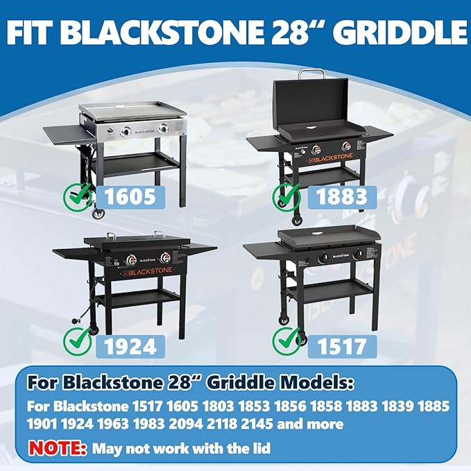 SafBbcue Upgrade 28" Griddle Replacement Top for Blackstone 28 inch Tabletop Griddle 1517 1856 1883 2094 1963 1924 Replacement Parts, 28 inch Flat Top Grill with Handy Handle, Carbon Steel
