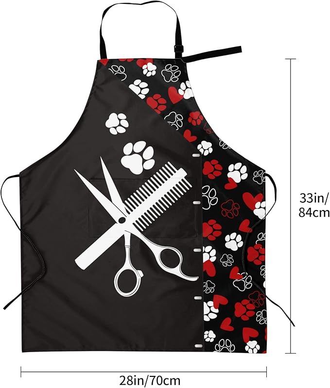 Apron with Pockets Aprons for Women Men Kitchen Chef Apron for Cooking Gardening Server Waitress Painting