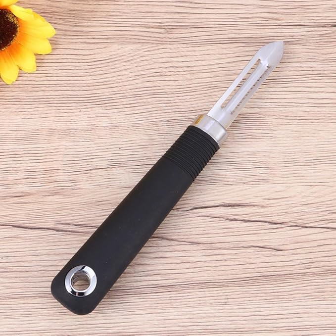 Unomor Stainless Steel Peeler Non-Swivel Multifunctional Vegetable Peeler for Kitchen Use with Dual Edges Ergonomic Design for Carrots Potatoes Apples and More