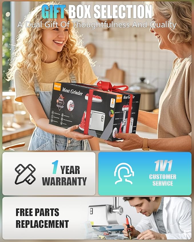 5.0 Upgrade Electric Meat Grinder【NO.1 Germany 3500W Super Motor】【SGS Certified SUS304 Blade & Plate】3-Second Fast Meat Grinding, Perfect For Meat Grinders For Home Use (BLACK)