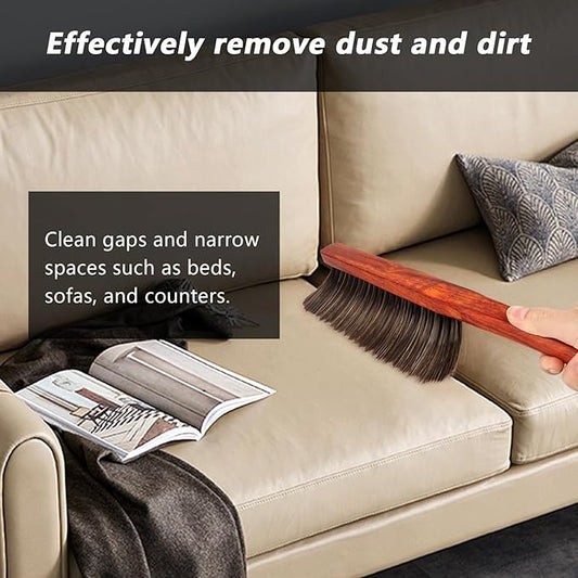 Hand Broom Brush Dust Cleaning : Hand Brush, Dusting Brush, Couch Brush, Soft Brush Cleaning, Dust Broom, Handheld Broom, Bed Brush, Hand Brushes for Cleaning The Bed, Sofa, Fireplace, car, etc., Red