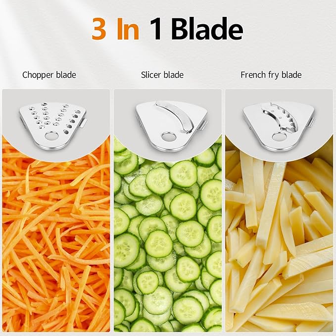Camic Blender & Food Processor Combo,6 Functions for Smoothies,Chopping,Slicing,Shredding,Grinding,Dough,72-oz.Blender Pitche,64-oz. Processor Bowl,To-Go Cup,Grinder Cup (Silver-Upgraded Version)