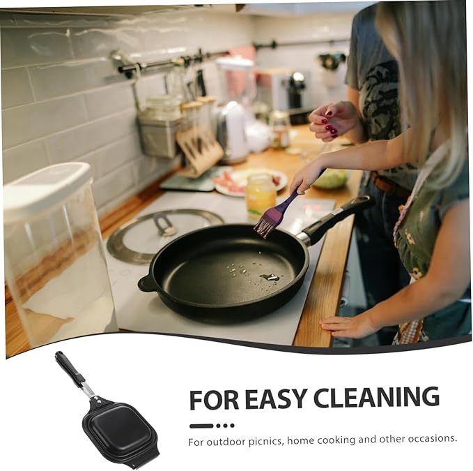 Sandwich Press Stovetop Double Side Grilled Pan Sandwich Baking Tray Detachable Pan for Camping Sandwichmaker