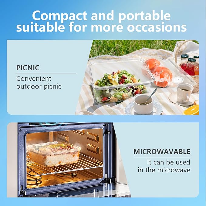 Vacuum Sealer for Food with 3 Vacuum Seal Containers, Seals Liquids & All Foods, Portable for Travel, Camping, Kitchen, Gifts