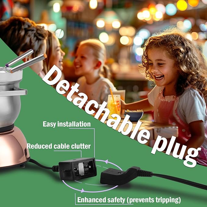 Artestia Electric Chocolate & Cheese Fondue Set with Two Pots (Stainless Steel and Ceramic), Serve 8 persons (C. Stainless Steel/Ceramic Pots, Rose-gold Base)