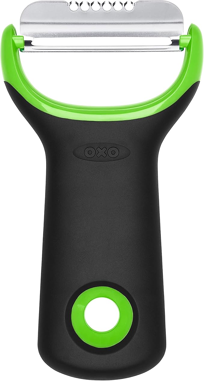 OXO Good Grips Citrus Zester With Channel Knife & 11244200 Good Grips Citrus Peeler, Black