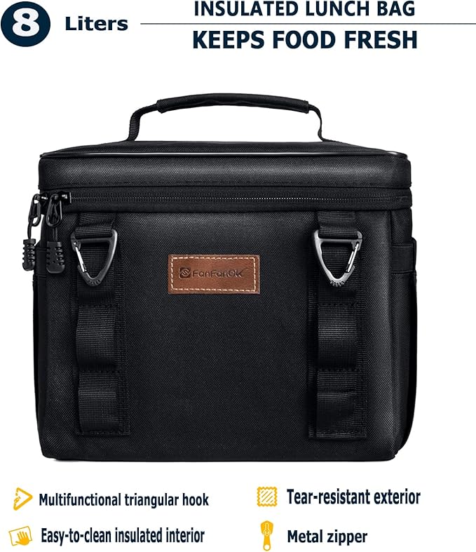 Electric Lunch Box Food Warmer for Men Adults,3 in 1 Heated Lunch Boxes for Car Truck Work Travel with Large Insulated Lunch Bag, 60-oz Portable Food Heater Self Heating lunchbox 80W