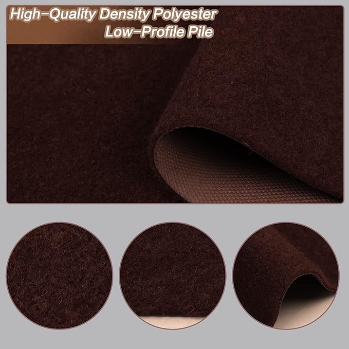 3' x 21' Runner Rugs with Rubber Backing, Indoor Outdoor Utility Carpet Runner Rugs, Chocolate Brown, Can Be Used as Aisle for The RV and Boat, Laundry Room and Balcony