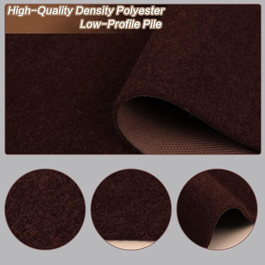 3' x 21' Runner Rugs with Rubber Backing, Indoor Outdoor Utility Carpet Runner Rugs, Chocolate Brown, Can Be Used as Aisle for The RV and Boat, Laundry Room and Balcony