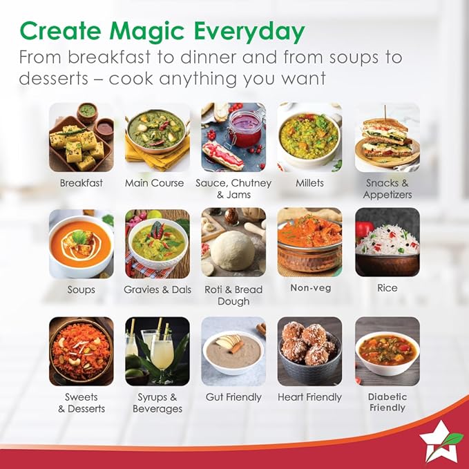 Wonderchef Chef Magic | All-in-One Kitchen Robot for Indian & International Cuisine | Automatic Chopping, Sautéing, Stirring, Kneading... | Mobile App | Recipes by Chef Sanjeev Kapoor | 2 Yr Warranty