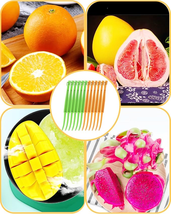 Orange Peeler Tool, 4 Pcs Plastic Citrus Peelers for Fruit Lemon Mango Banana