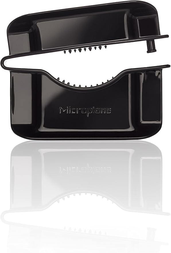 Microplane Adjustable Mandoline Slicer with V-Blade and Julienne Stainless Steel Blades, Handheld Mandoline for Potatoes, Carrots and Other Vegetables