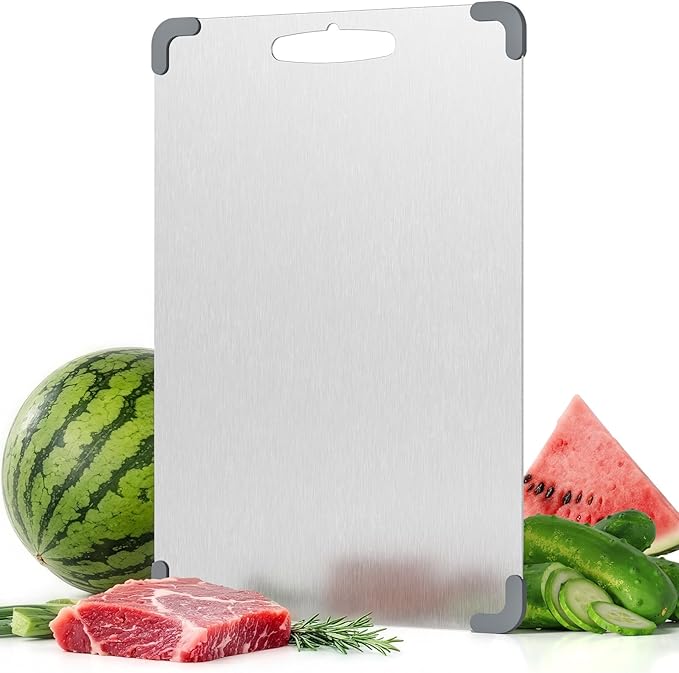 Premium Pure Cut Titanium Cutting Board – Dual‑Sided, Non‑Toxic, Non‑Slip & Dishwasher Safe – Ideal Titanium Cutting Boards for Kitchen