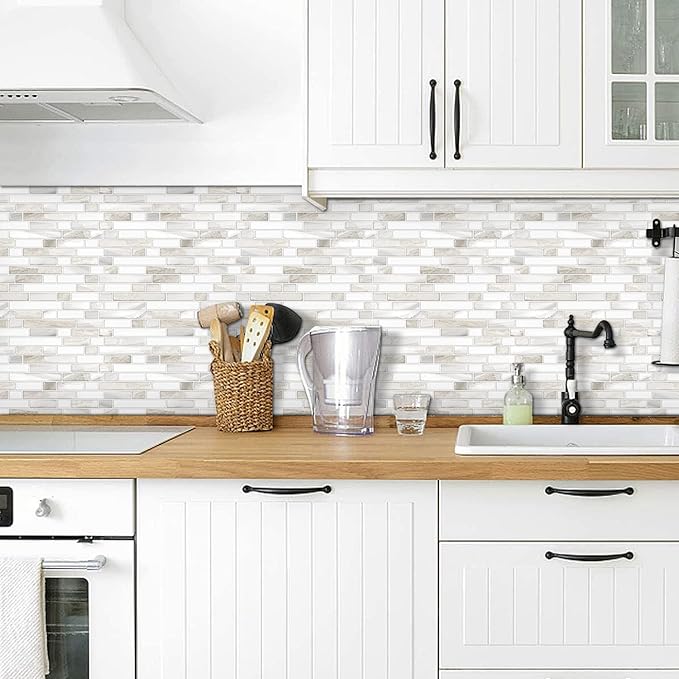 STICKGOO Thicker Design Peel and Stick Tile Backsplash, 12"×12"Stick on Backsplash for Kitchen, Self Adhesive Tile for Kitchen Backsplash and Bathroom(Sample Sheet)