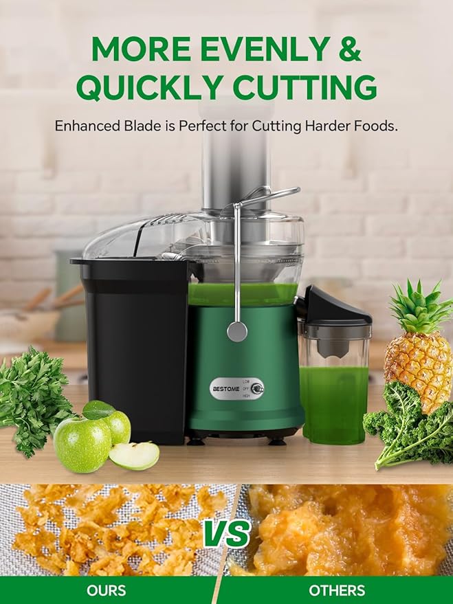 Juicer Machine, 1200W Juicer with 3" Feed Chute for Whole Fruits and Veg, Dual Speeds Centrifugal Juice Extractor, High Juice Yield, Full Copper Motor, Easy to Clean, BPA Free
