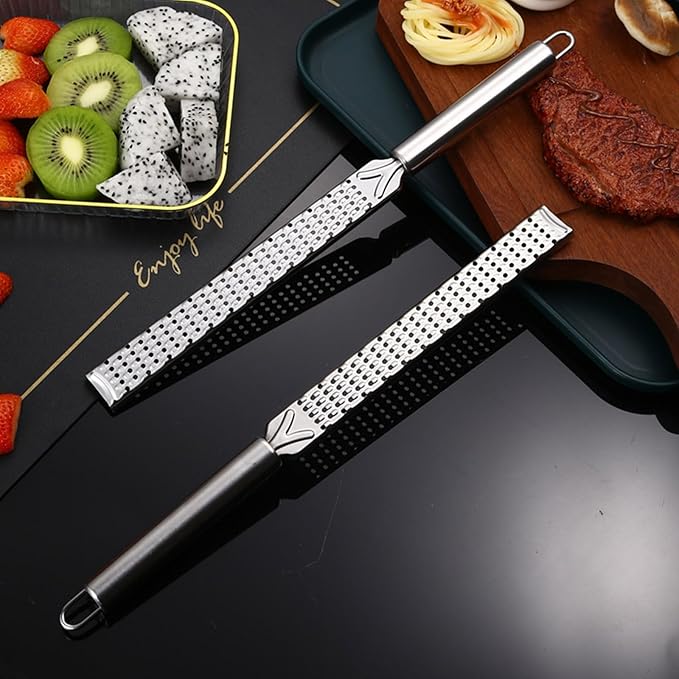 Stainless Steel Cheese Grater Lemon Zester With Handle For Vegetables Lemon Cheese Chocolates Fruit Kitchen Gadget Garlic Grater Tool