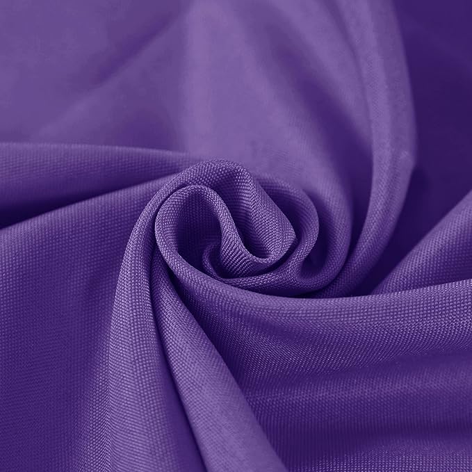 Fokitut 2 Pack Waterproof Round Tablecloth, 120 Inch, Stain Resistant and Wrinkle Polyester Table Cloth, Fabric Table Cover for Kitchen Dining, Wedding, Party, Holiday Dinner-Purple
