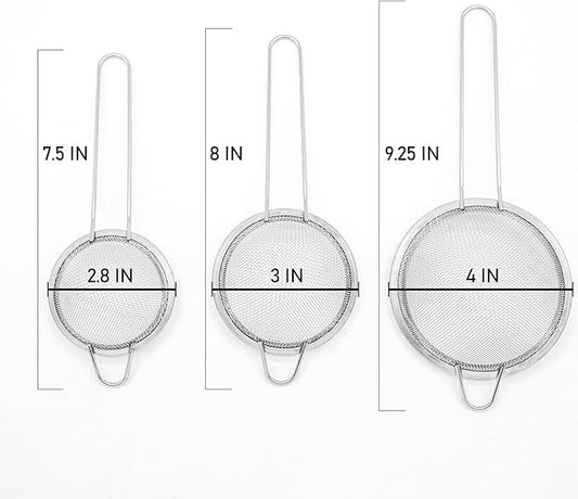 Multifunctional Stainless Steel Filter Spoon, 3-Piece Fine Mesh Milter, Stainless Straniners, Easy to Clean. Safe, Durable, and Versatile.