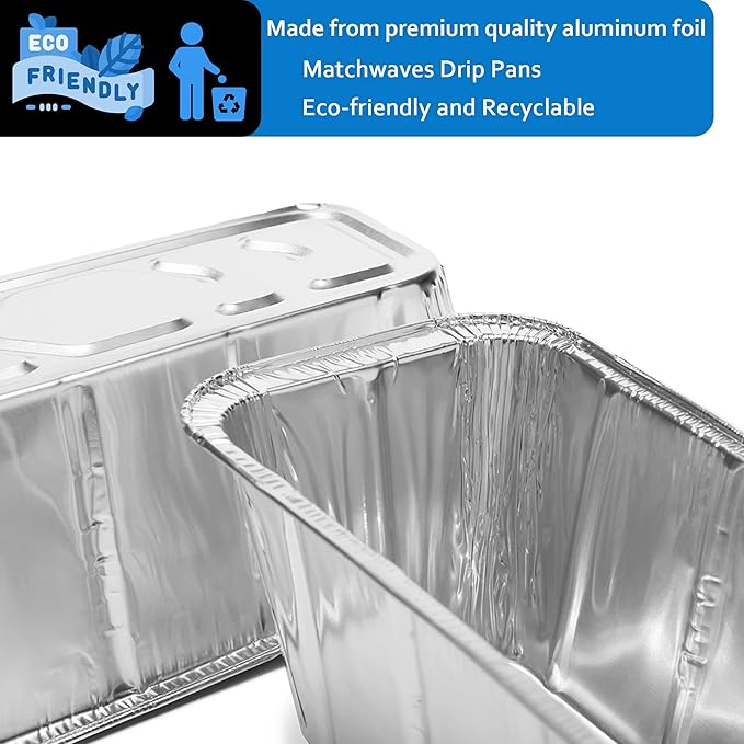 Matchwaves Blackstone Grease Cup Liners, Grease Catcher Liner, Aluminum Foil Drip Pan for 28 and 36 inch Blackstone Griddle - 200 Pack