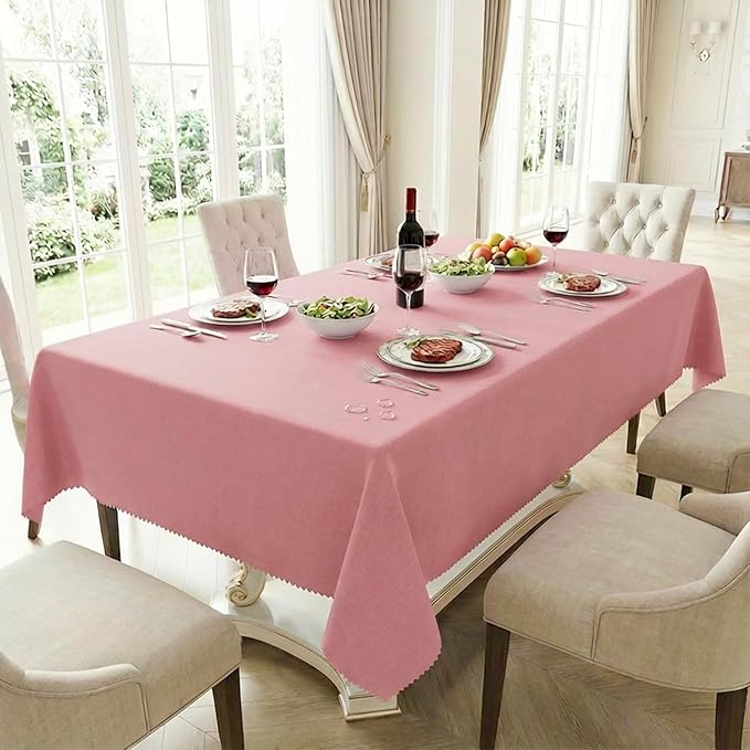 HX&OD Rectangular Tablecloth Cationic Fabric Waterproof Stain Resistant Wrinkle-Resistant for Home/Decoration/Party/Buffet/Wedding/Dining Room/Camping