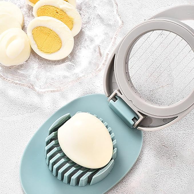 Egg Slicer for Boiled Eggs, Heavy Duty Egg Cutter with Stainless Steel Wire for Hard Boiled Eggs Kitchen Helper