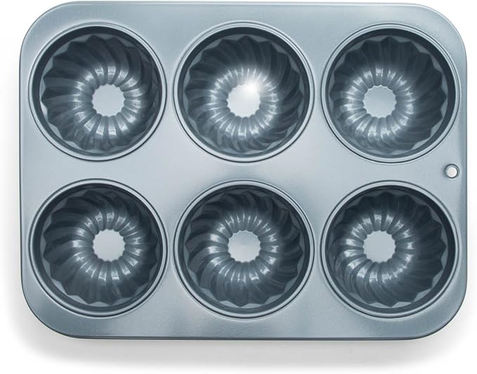 Fox Run Fluted Muffin Pan, 14 x 10.5 x 2 inches, Metallic