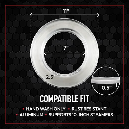 Helen’s Asian Kitchen Premium Bamboo Steamer Ring – 11-Inch Aluminum Steam Adapter for 10-Inch Bamboo Steamer Baskets. Perfect for Dutch Ovens, Stockpots, and Dim Sum Dumpling Steaming