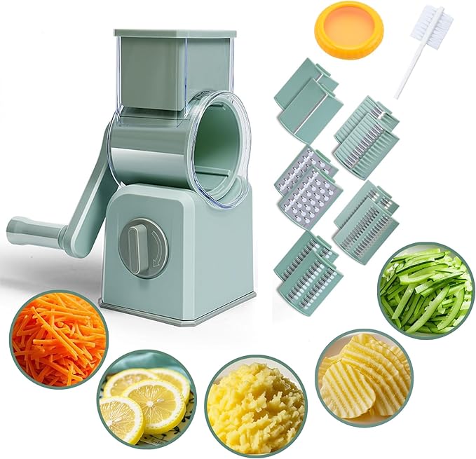 Multi functional Mandoline Slicer for Kitchen Vegetable Chopper Onion Potato Food Veggie Fruit Slicer and shred with Container Kitchen Gadgets 5-in1 food chopper
