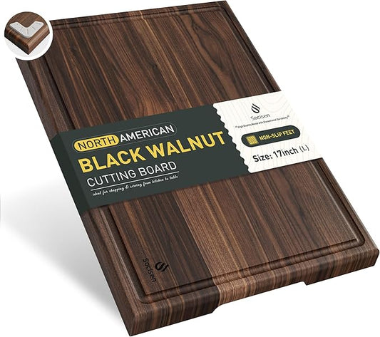 Cutting Board Wood Chopping Board Double Sided Charcuterie Boards Serving Board Kitchen Essential House Warming Hostess Host Gift Serving Tray for Christmas Wedding Birthday Anniversary Dark Brown