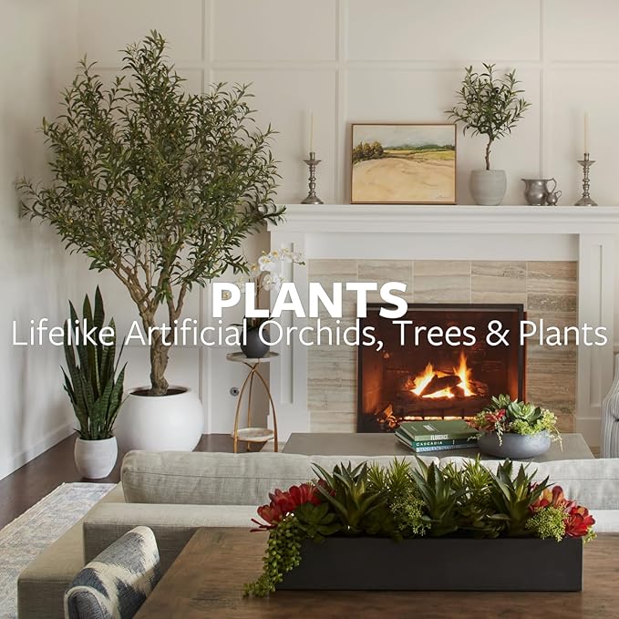 Round Faux Succulent Arrangement, 12" Premium Artificial Indoor Plant Enhances Interior Design, Display on any Surface in Your Home Adding an Inviting Touch of Nature, White Planter Pot Included