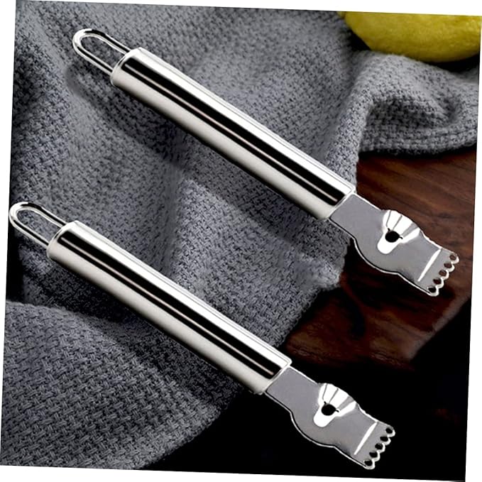 2pcs Lemon Zester and Grater Versatile Kitchen Tool for Peeling Citrus Fruits for Home Restaurant and Outdoor Use Compact Design with Hanging Loop