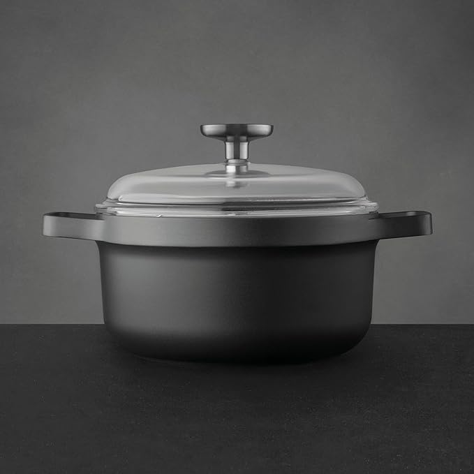 BergHOFF GEM Nonstick 8" Stockpot 3qt with Glass Lid Ferno-Green, Non-Toxic Coating Induction Cooktop Ready