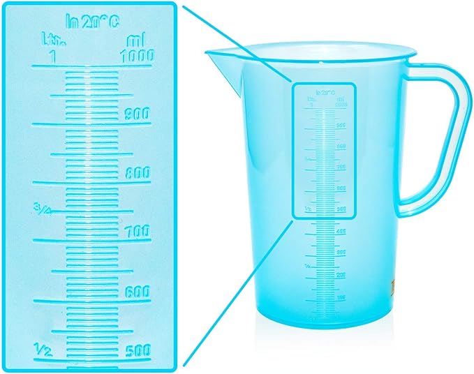 1 Liter Measuring Pitcher Graduated Blue (Pack of 2)