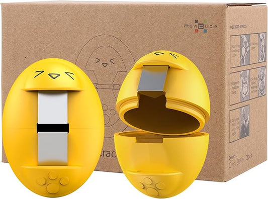 Egg Cracker, Silicone Egg Shell Opener, Cute Egg Shaped Design, Opens Eggs with Ease, A Little Happiness Boost for Your Kitchen. (Color: Yellow, 2-Pack)
