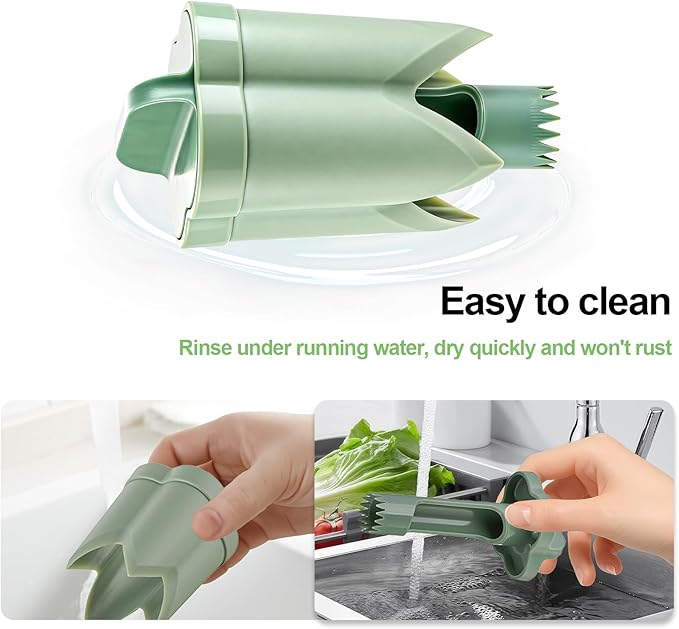 Pepper Corer,Chili Seed Remover Tool,Durable ABS Kitchen Gadget for Bell & Chili Peppers, 2-in-1 Design, Easy Twist Use, Ideal for Home Cooking, Camping(Green)